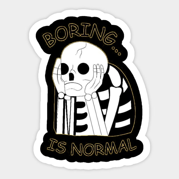 boring Sticker by meldaxanton